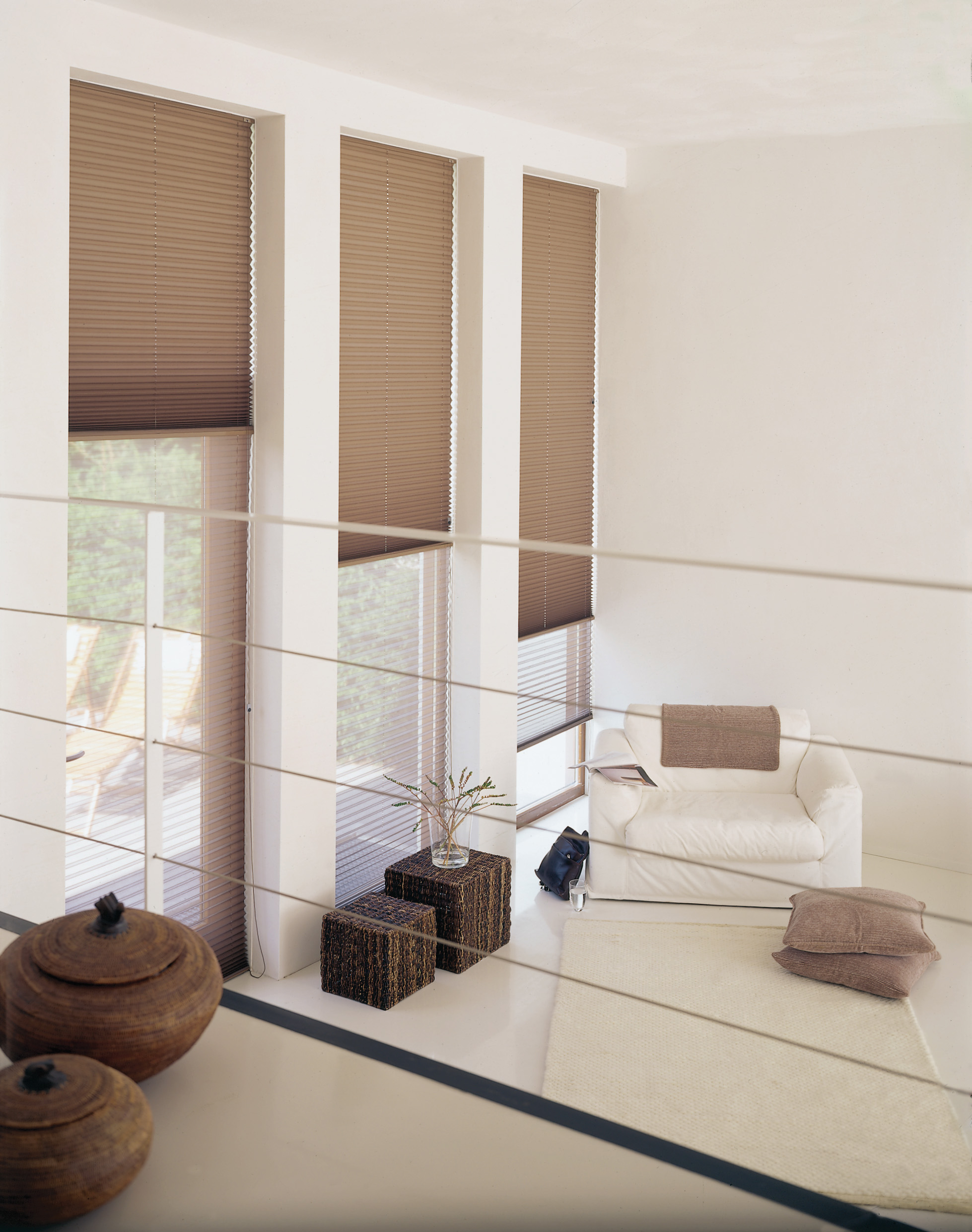 Twinplissé in de woonkamer